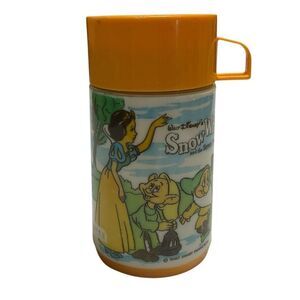 Vintage Disney Snow White Aladdin Thermos seven Dwarves